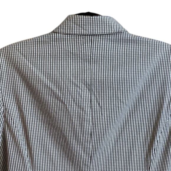 Caslon Women's Black White Gingham Button Up Lined Rain Jacket Coat Size M - Picture 11 of 13